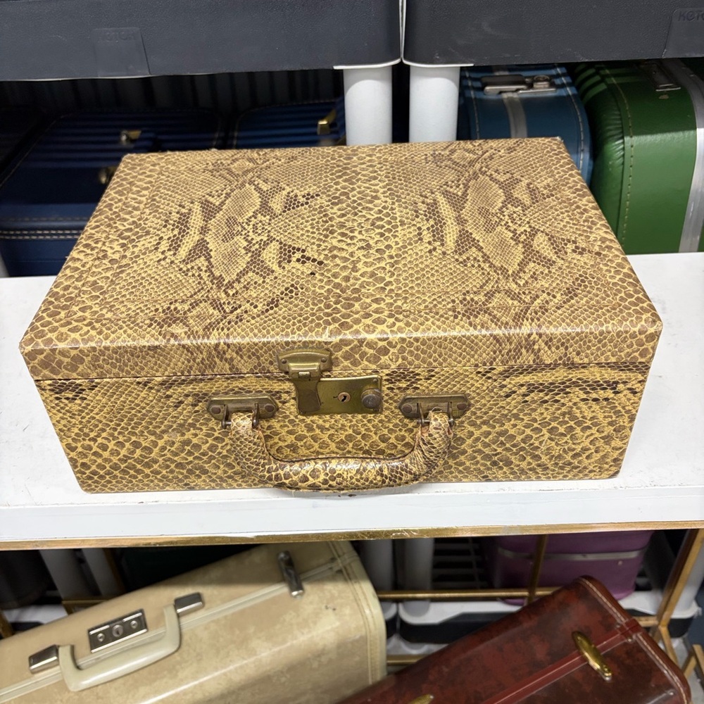 Vintage Toiletries Shortrip Case Snakeskin 🐍